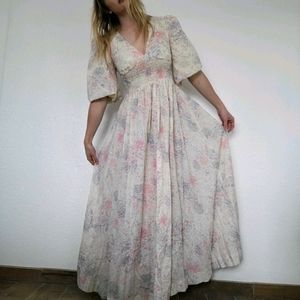 Candi Jones Vintage 1970s Rare Boho Maxi Dress